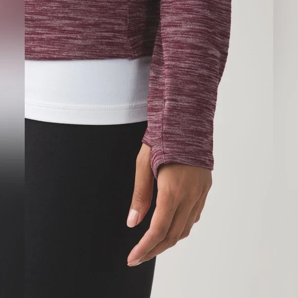Lululemon Heathered Burgundy Pullover - Picture 3 of 9